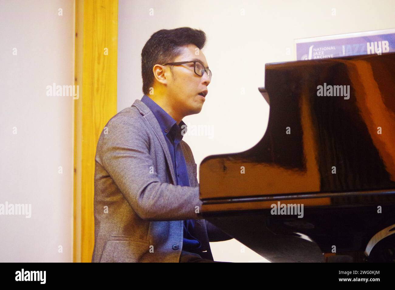 Alex Ho, Gary Crosby Sextet, National Jazz Archive, Loughton, Essex, Oktober 2023. Stockfoto