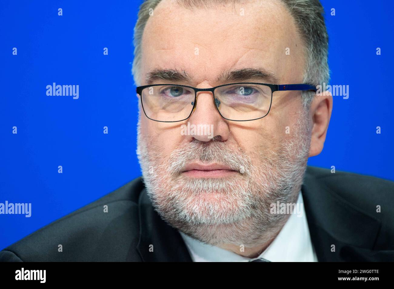 Prof. Dr. Siegried RUSSWURM, Aufsichtsratsvorsitzender, Hauptversammlung der ThyssenKrupp AG in Bochum am 02.02.2024. *** Prof Dr. Siegried RUSSWURM, Vorsitzender des Aufsichtsrats, Hauptversammlung der ThyssenKrupp AG in Bochum am 02 02 2024 Stockfoto