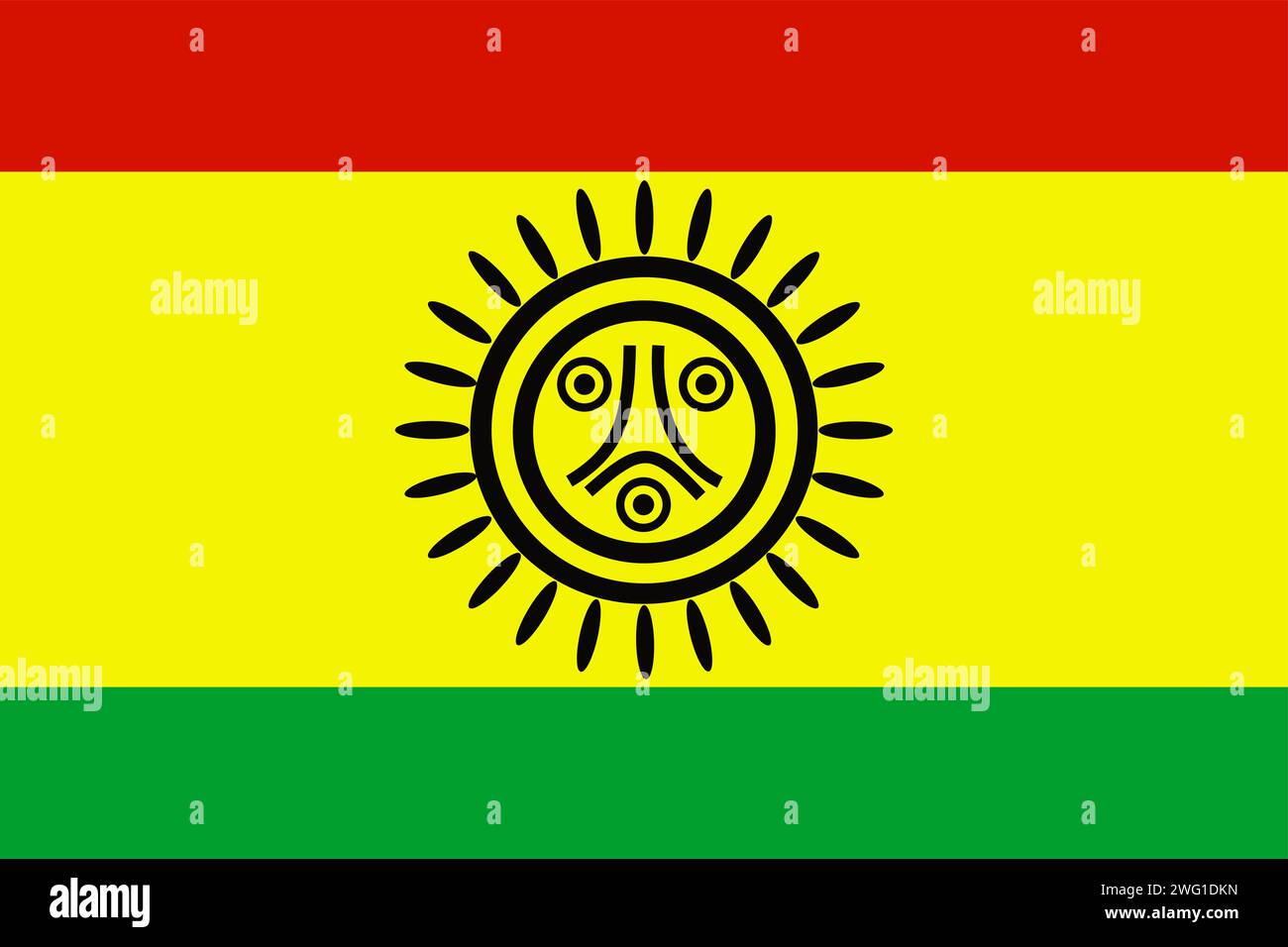 Indische Flagge Jatibonicu Taino Tribal Nation Vektor Illustration isoliert auf Hintergrund. Symbol der Ureinwohner in Amerika. Stamm Jatibonicu Taino Nati Stock Vektor