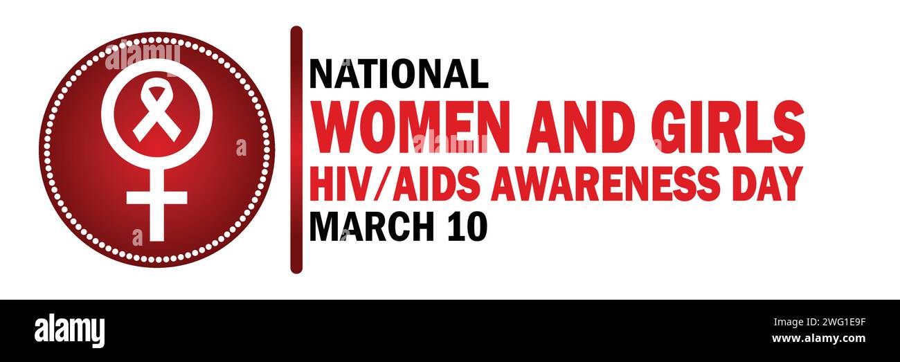 Nationale Frauen und Mädchen HIV AIDS Awareness Day Vektor Illustration. März: Geeignet für Grußkarten, Poster und Banner. Stock Vektor