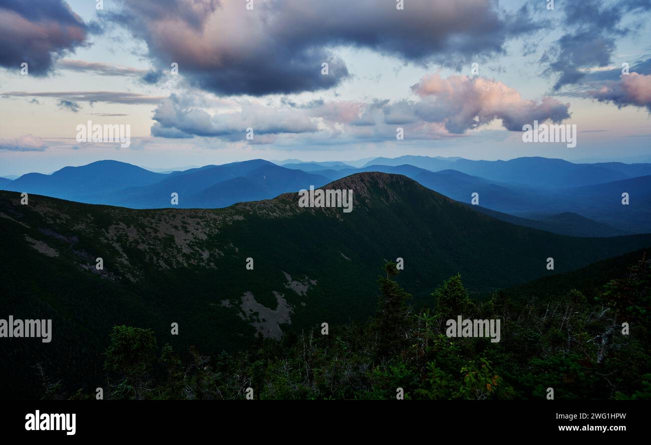 Galehead Mountain at Sunset, White Mountain National Forest, New Hampshire, USA Stockfoto