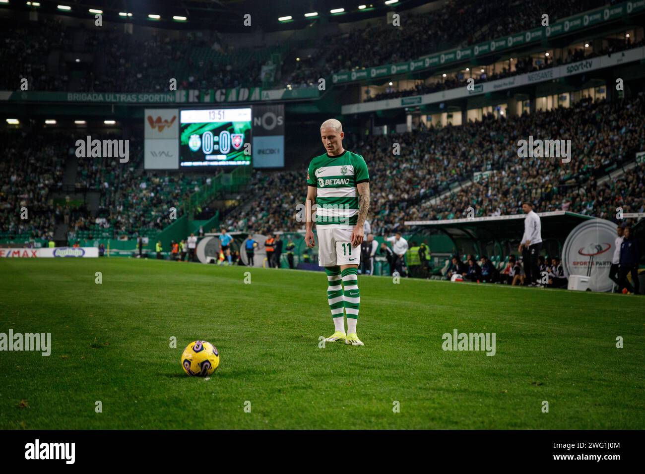 Nuno Santos während der Liga Portugal 23/24 Spiel zwischen Sporting CP und Casa Pia AC, Estadio Jose Alvalade, Lissabon, Portugal. (Maciej Rogowski) Stockfoto