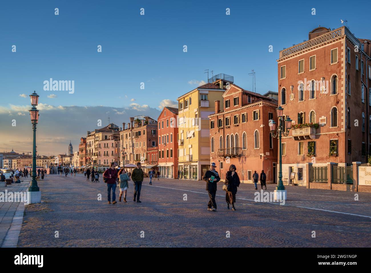 Riva dei Sette Martiri zwischen Arsenale und Giardini am San Marco Basin, Venedig, Italien Stockfoto