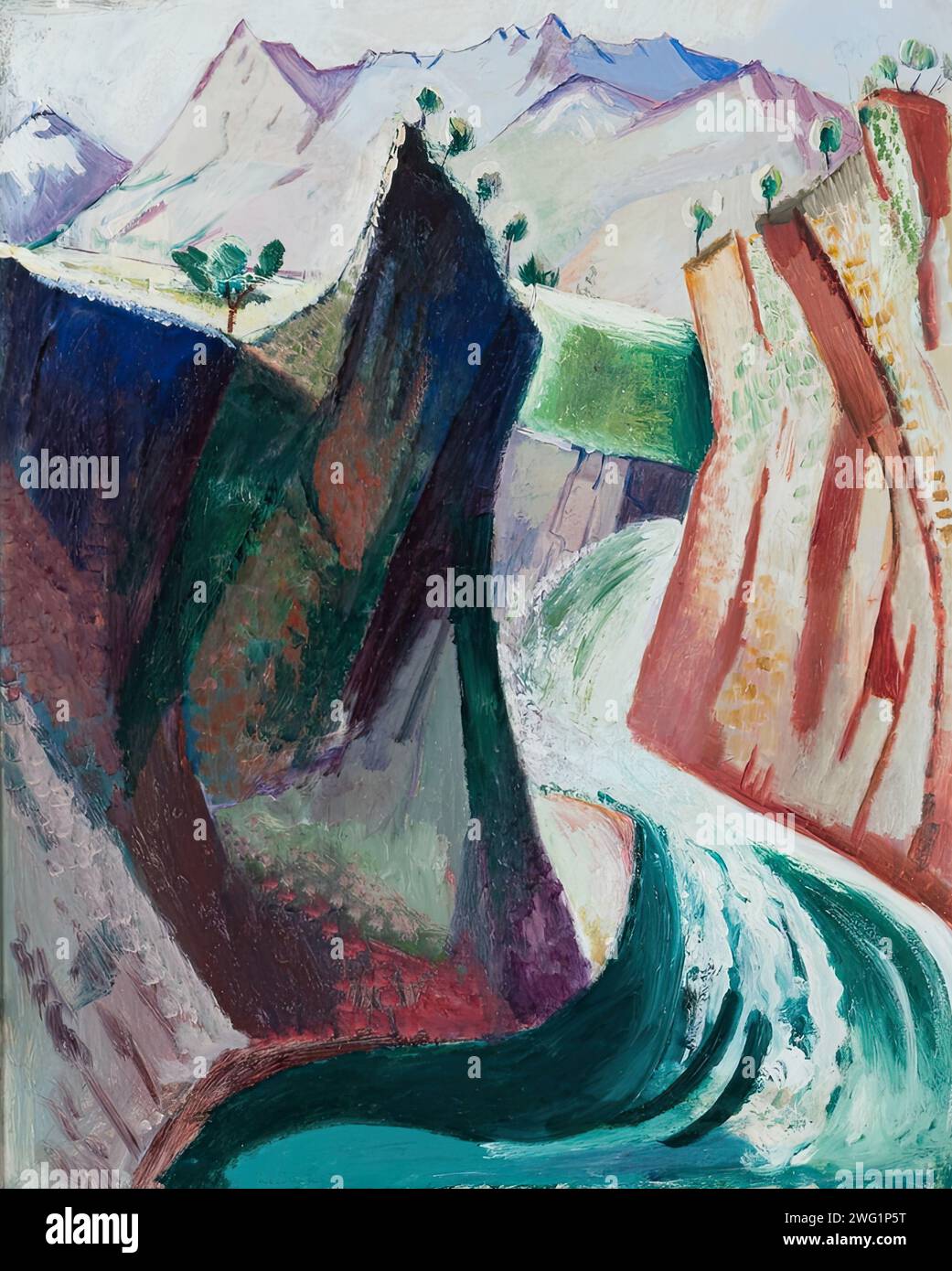 Fjallforsen, 1913. Stockfoto