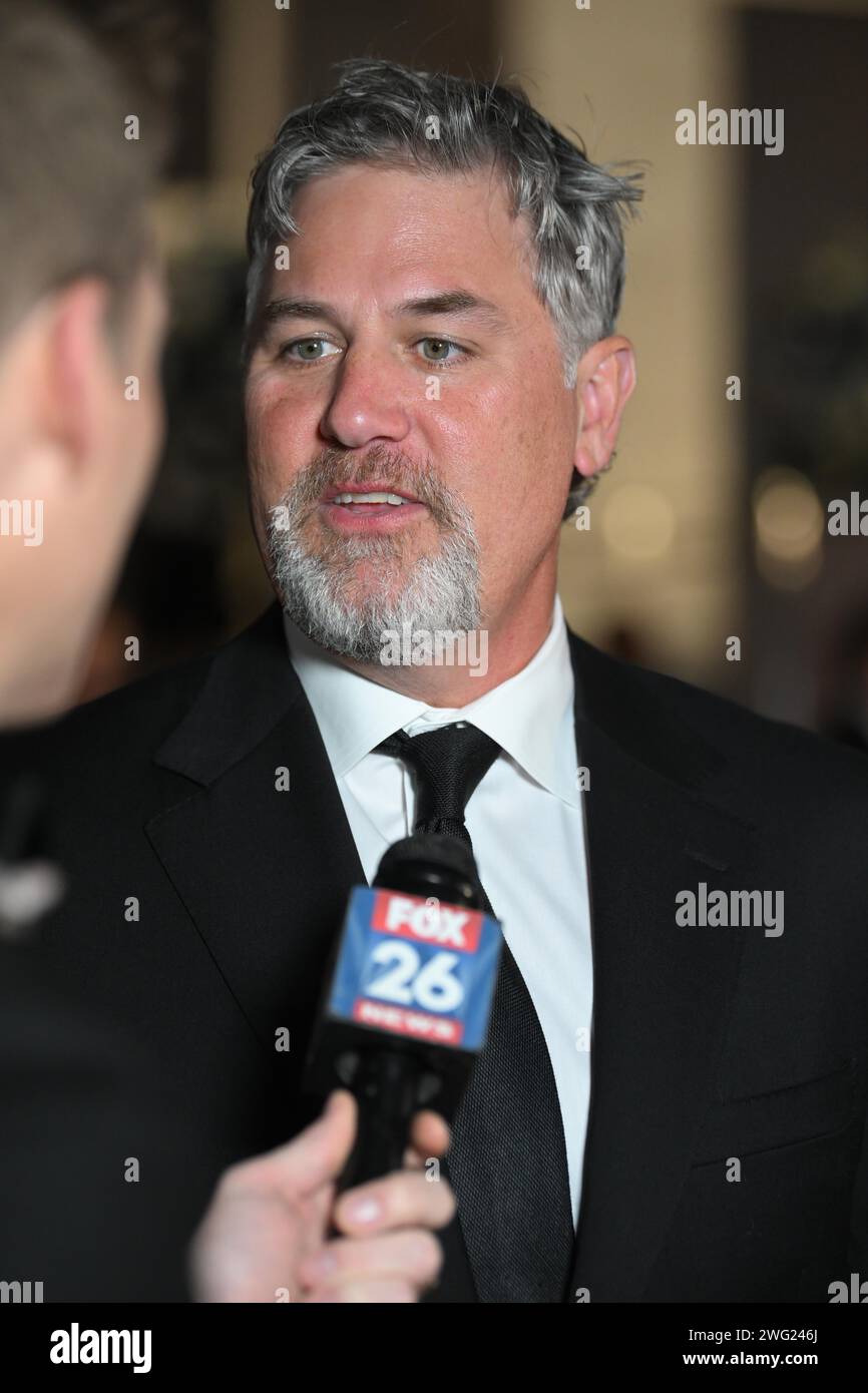 Der ehemalige Star von Houston Astros und die Houston Sports Awards Hall of Fame wurden bei den Houston Sports Awards 2024 am 30. Januar 2024 in LANCE BERKMAN aufgenommen Stockfoto