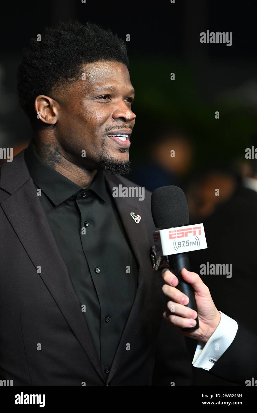 Der ehemalige Houston Texans Wide Receiver ANDRE JOHNSON bei den Houston Sports Awards 2024 am 30. Januar 2024 in der 713 Music Hall in Houston, Texas. Stockfoto