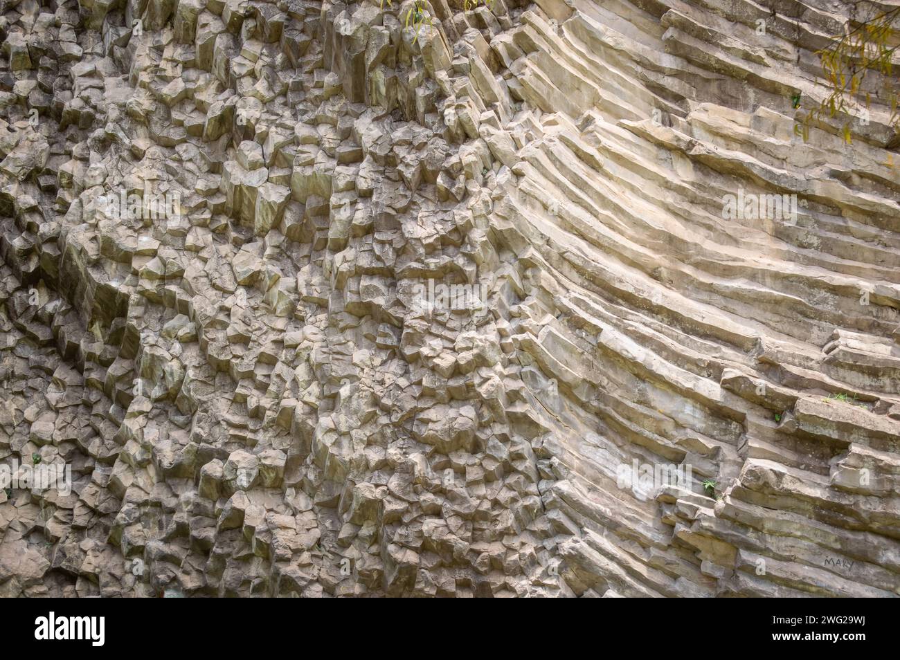Geologische Basaltgesteinsformation, Boquete, Chiriqui, Panama Stockfoto