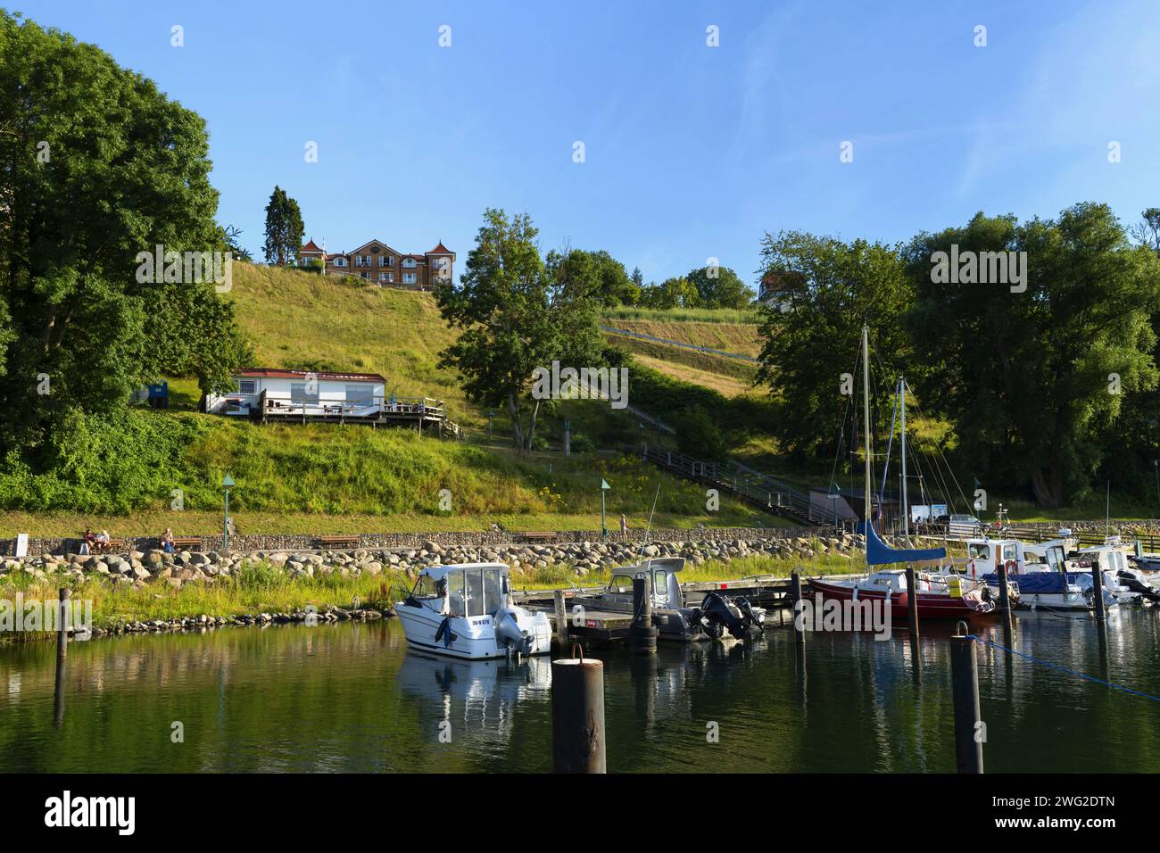 Pier im Dorf Lohme auf der deutschen Insel Rügen Stockfoto