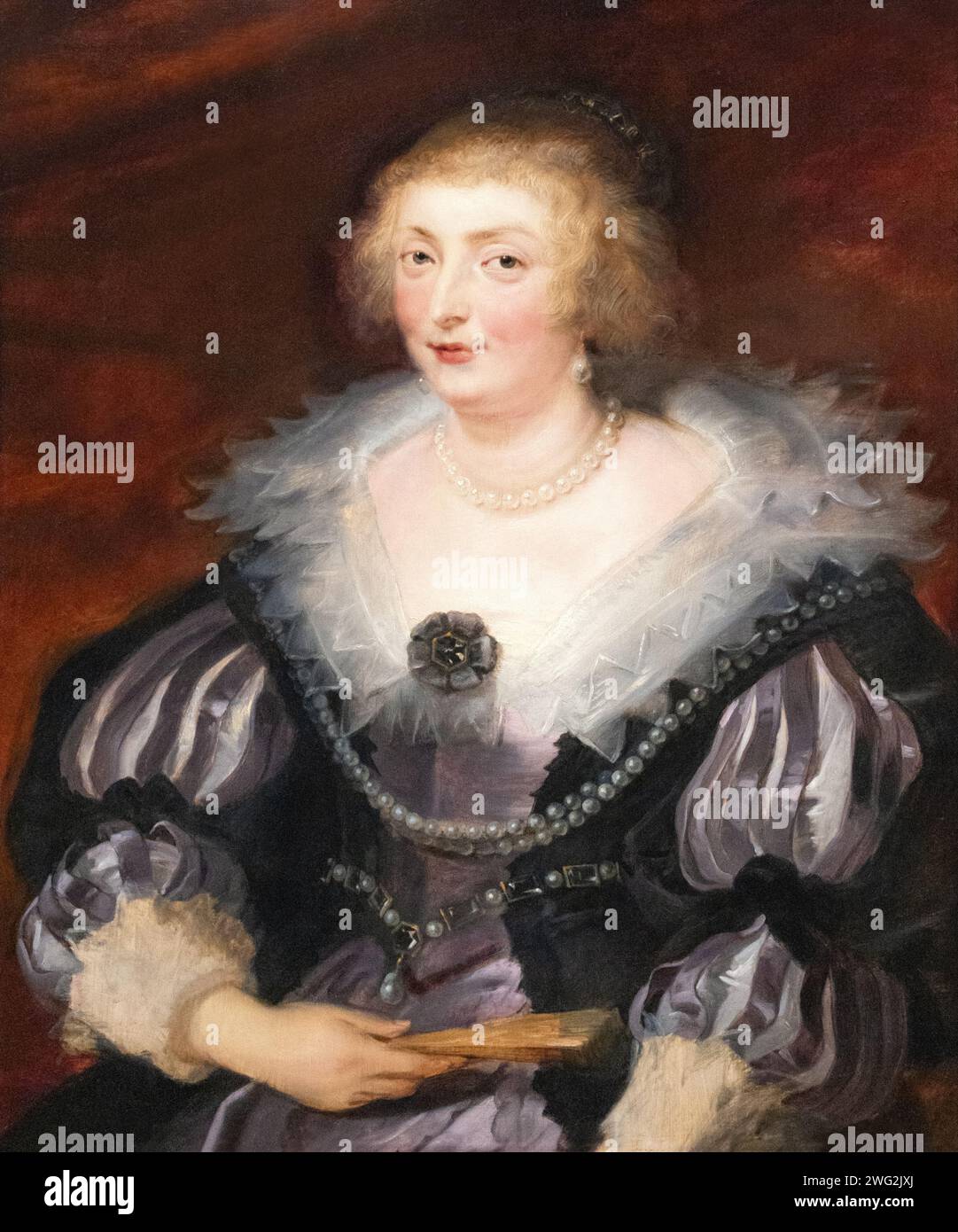 Sir Peter Paul Rubens Gemälde, Porträt einer Dame 1625; Rubens Porträt, Identität ist unbekannt. Porträt einer Frau aus dem 17. Jahrhundert. Barockkunst. Stockfoto