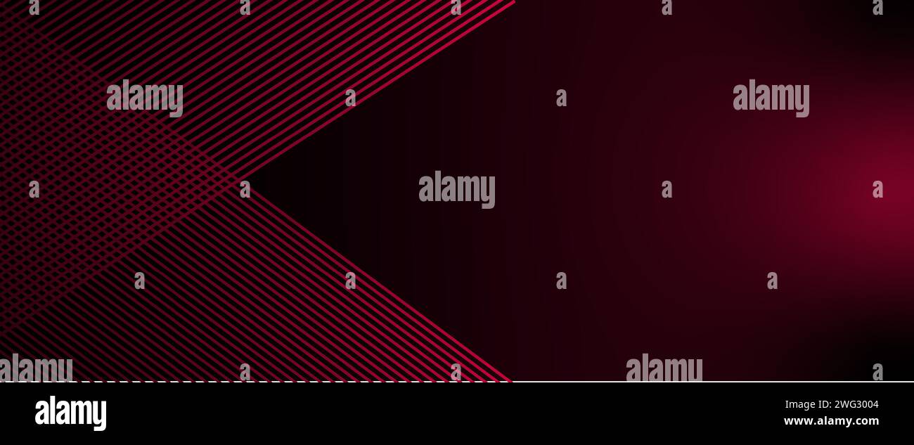 Abstrakter 3D-Hintergrund mit leuchtend rotem Techno-Effekt überlappt die Schicht auf dunklem Raum mit Letter x-Effekt. Stock Vektor