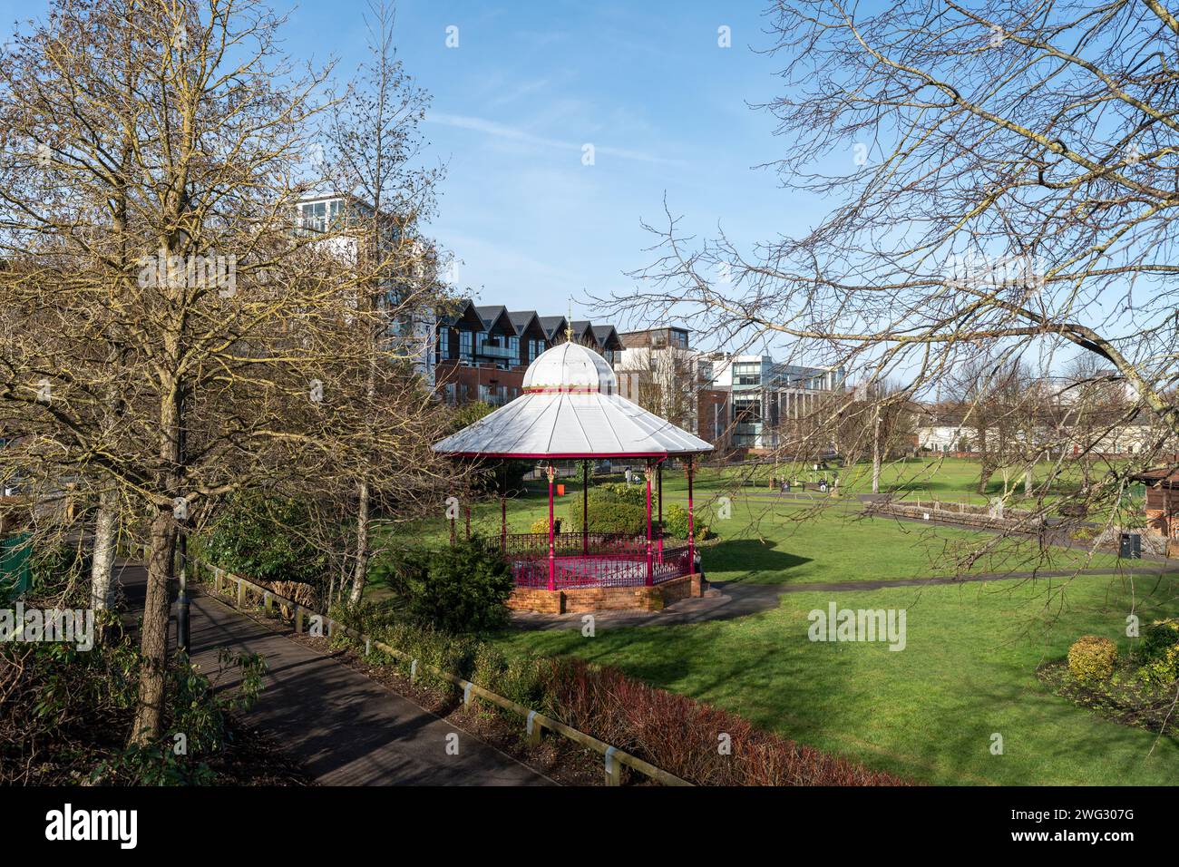 The Bandstand in Victoria Park, Newbury, Berkshire Stockfoto