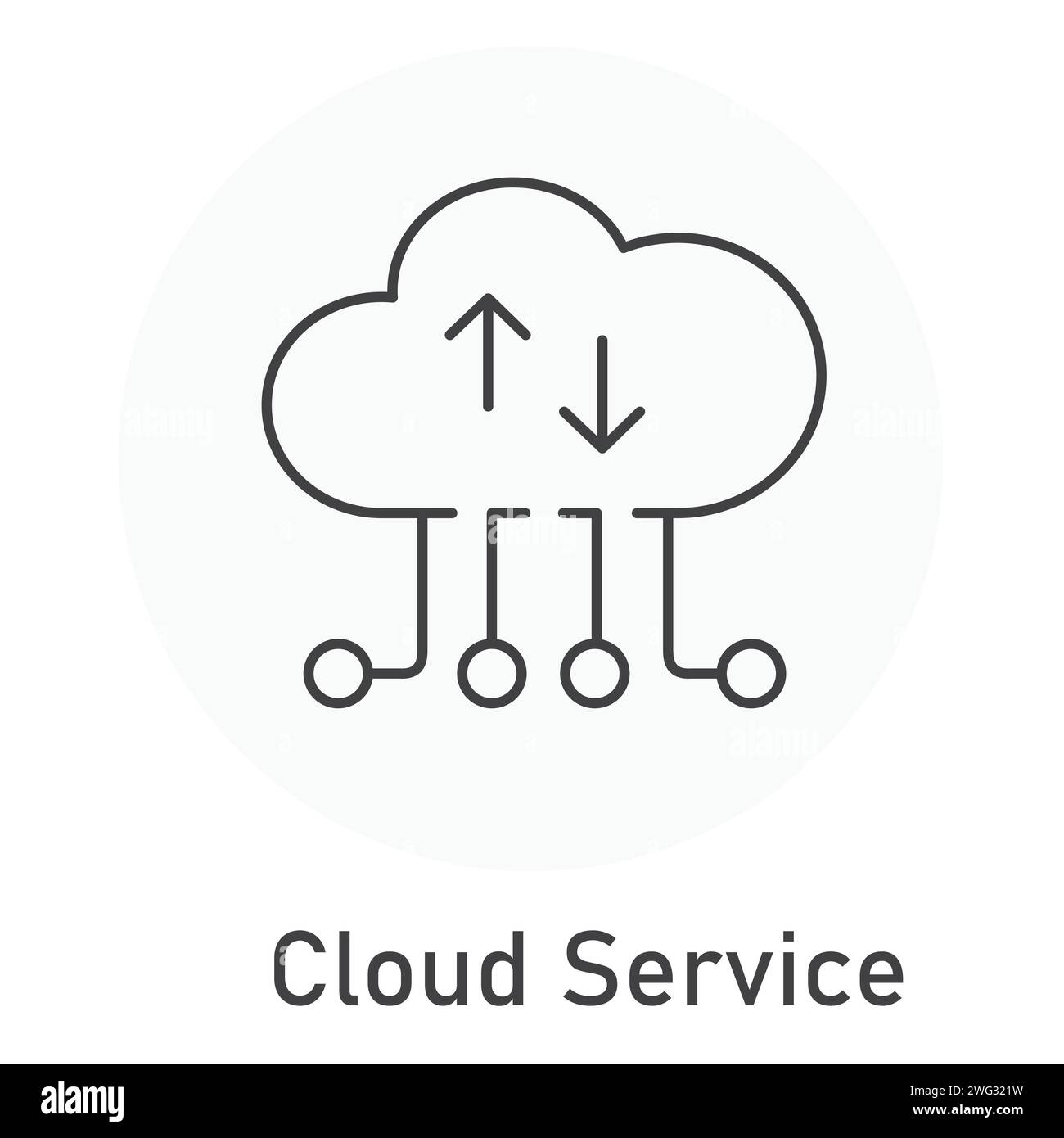 Design Von Symbolen Für Die Vektorgrafik Von Cloud Service Stock Vektor