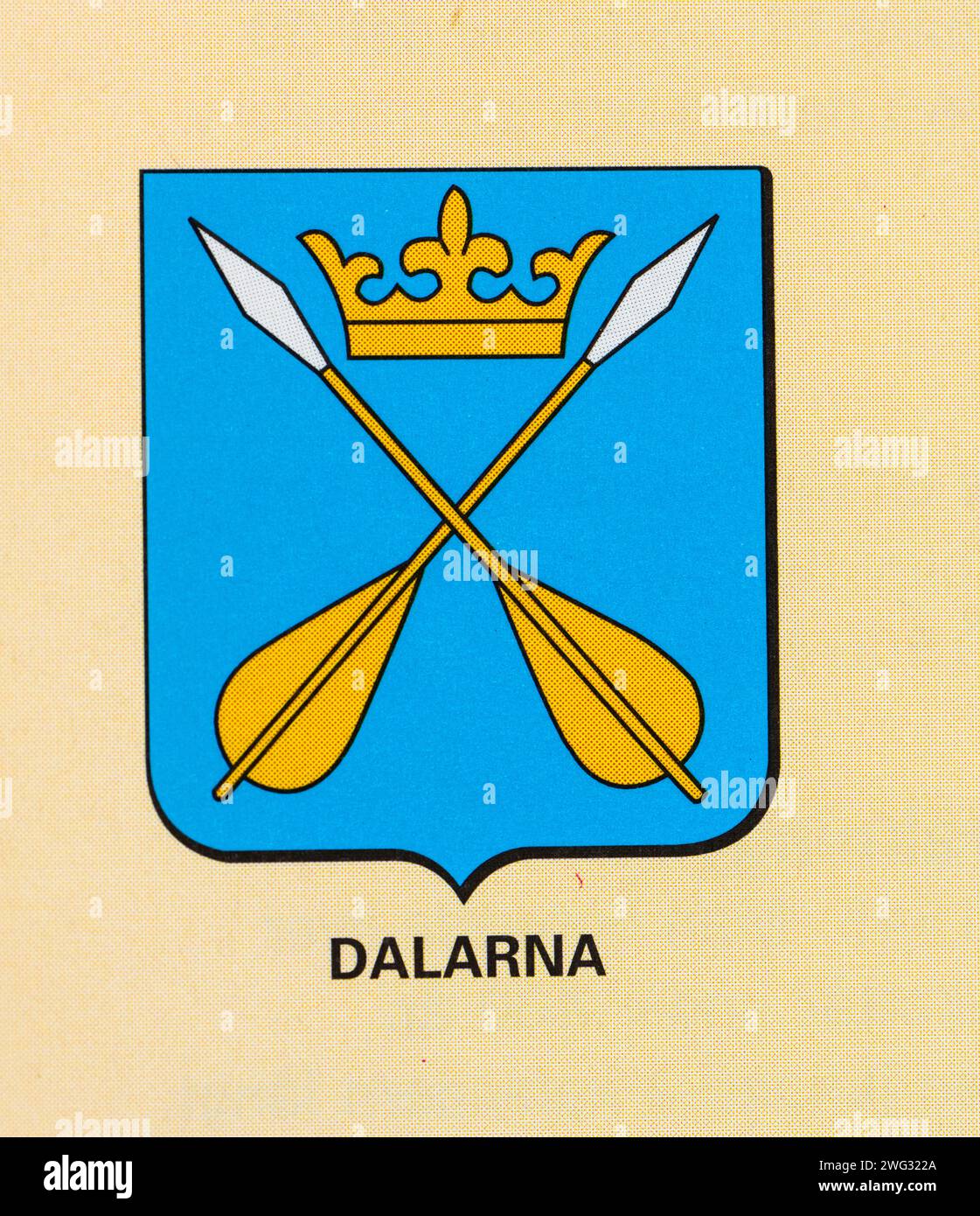 Logo der schwedischen historischen Provinz Dalarna Stockfoto