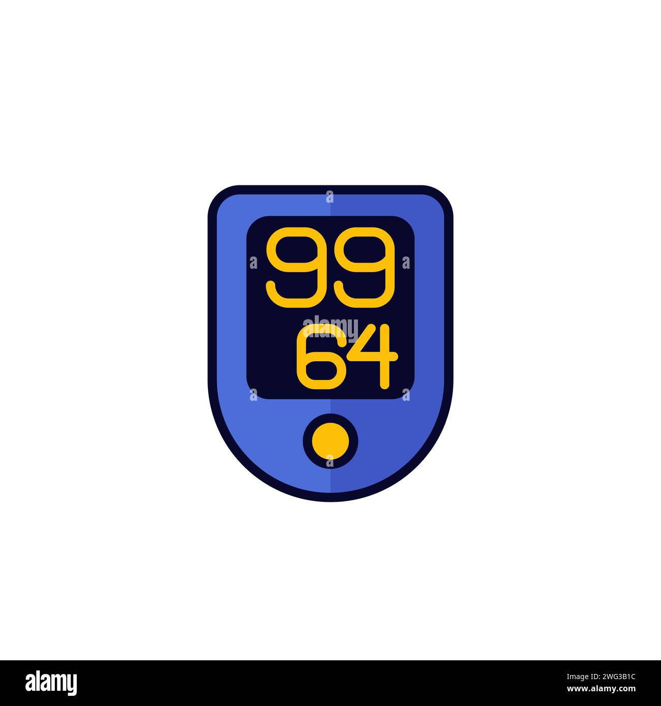 Oxymeter-Symbol, Sauerstoffsättigungstest Stock Vektor
