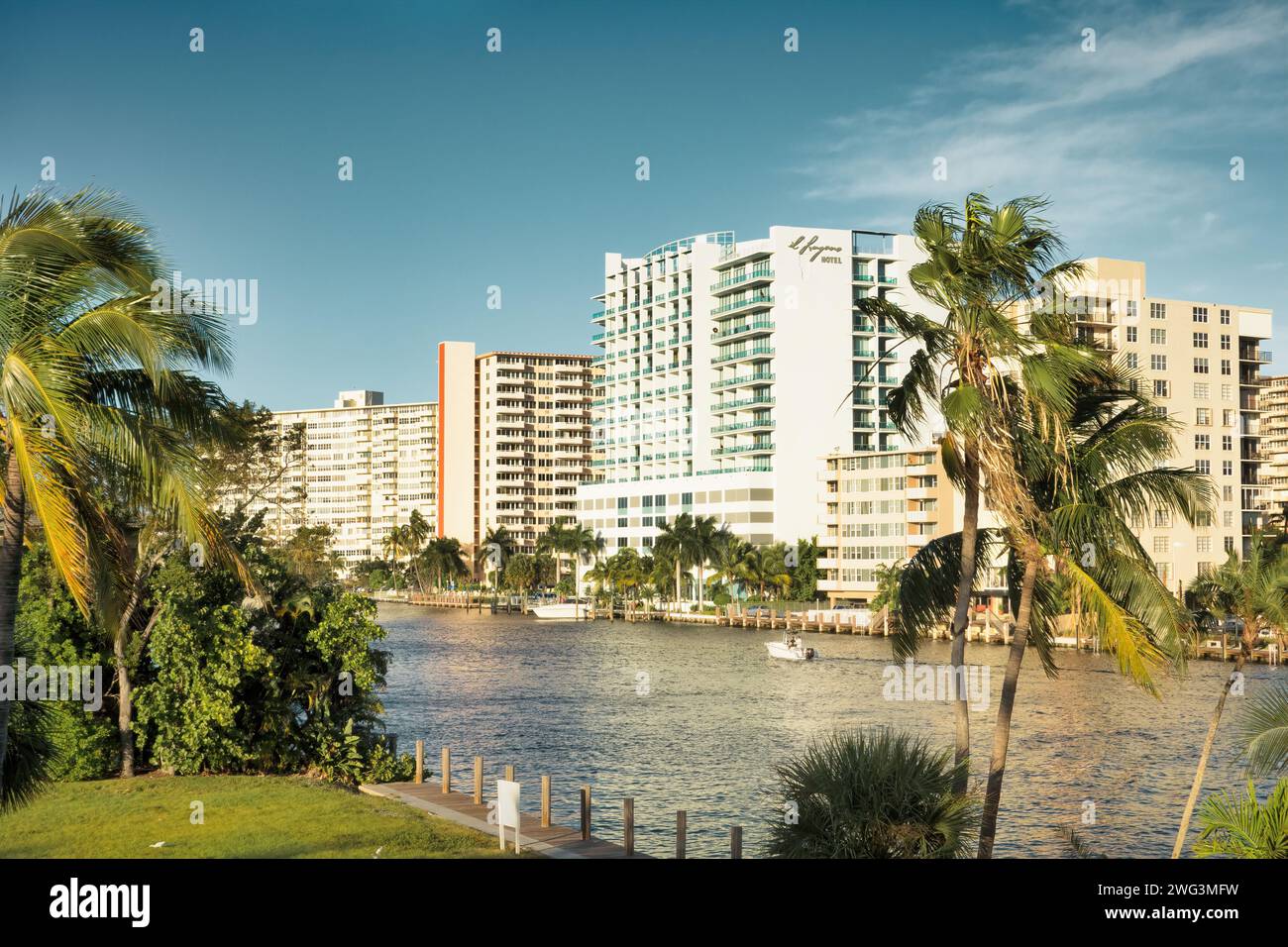 Hotels am Wasser in Fort Lauderdale, Florida, USA Stockfoto