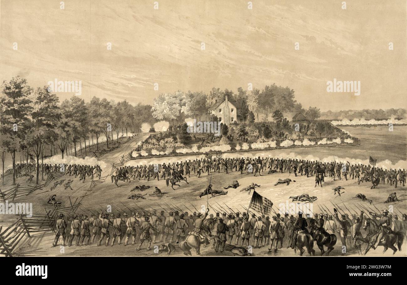 Die Schlacht von Jackson, die am 14. Mai 1863 ausgetragen wurde, war Teil der Vicksburg-Kampagne während des Amerikanischen Bürgerkriegs Stockfoto