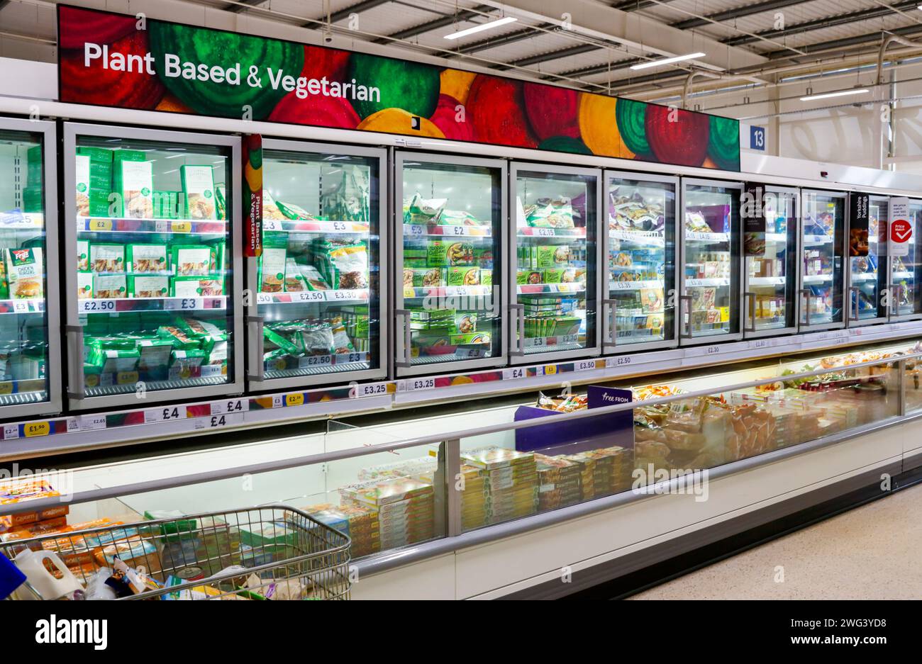 Vegetarischer Gang im Supermarkt Stockfoto