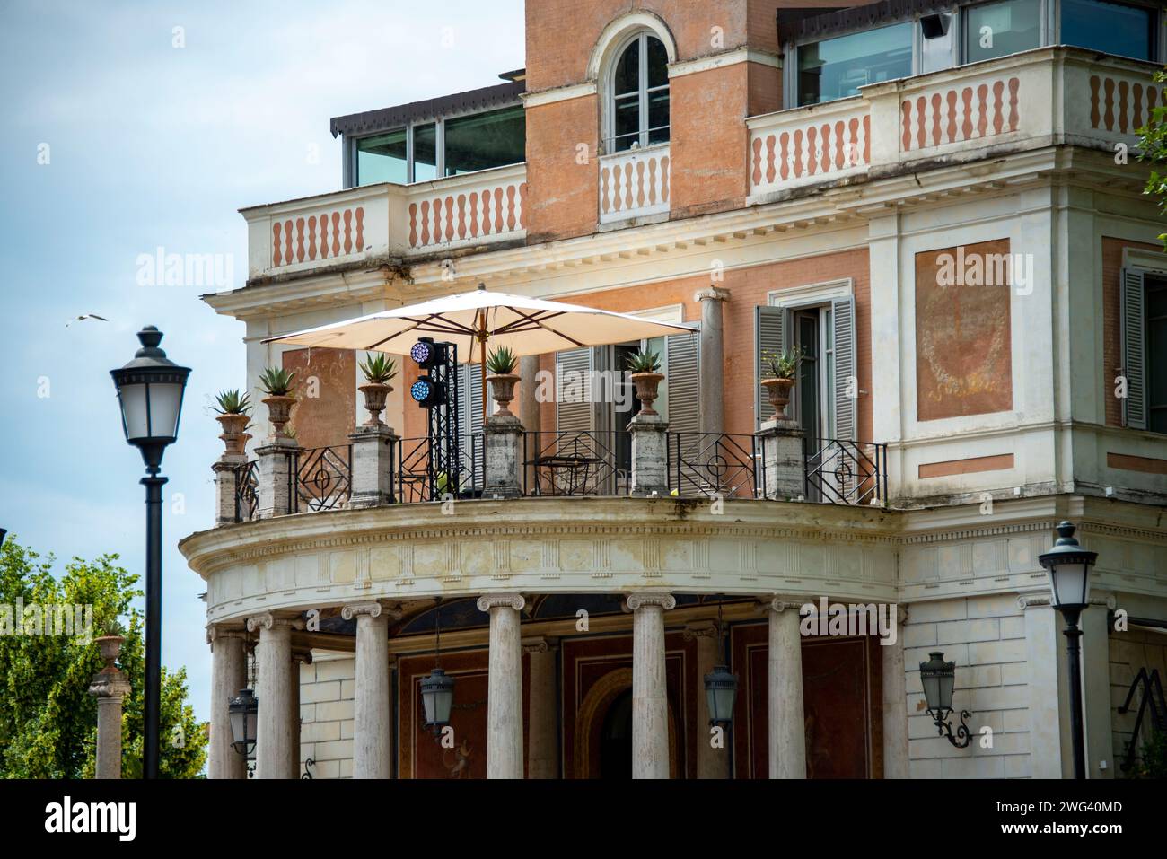 Gebäude in Villa Borghese Park - Rom - Italien Stockfoto