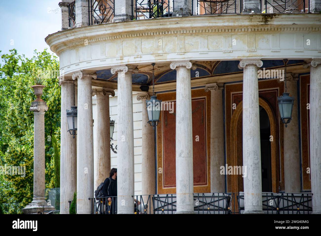 Gebäude in Villa Borghese Park - Rom - Italien Stockfoto