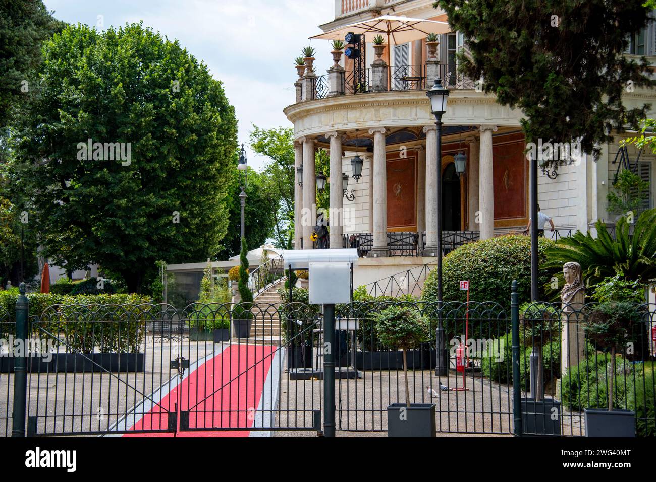 Gebäude in Villa Borghese Park - Rom - Italien Stockfoto