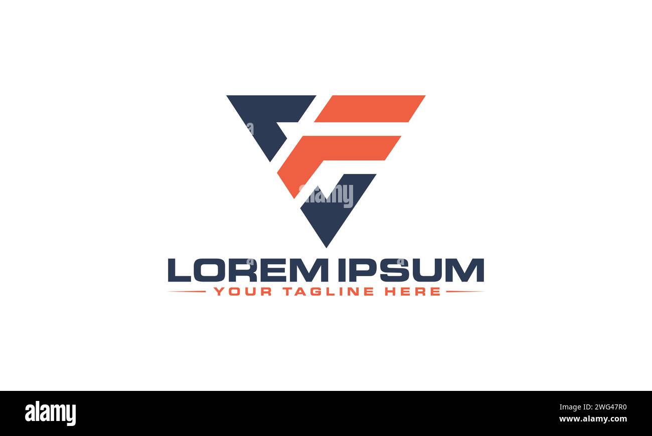 VF-Letter-Logodesign. Kreatives und modernes Logo-Design. Stock Vektor