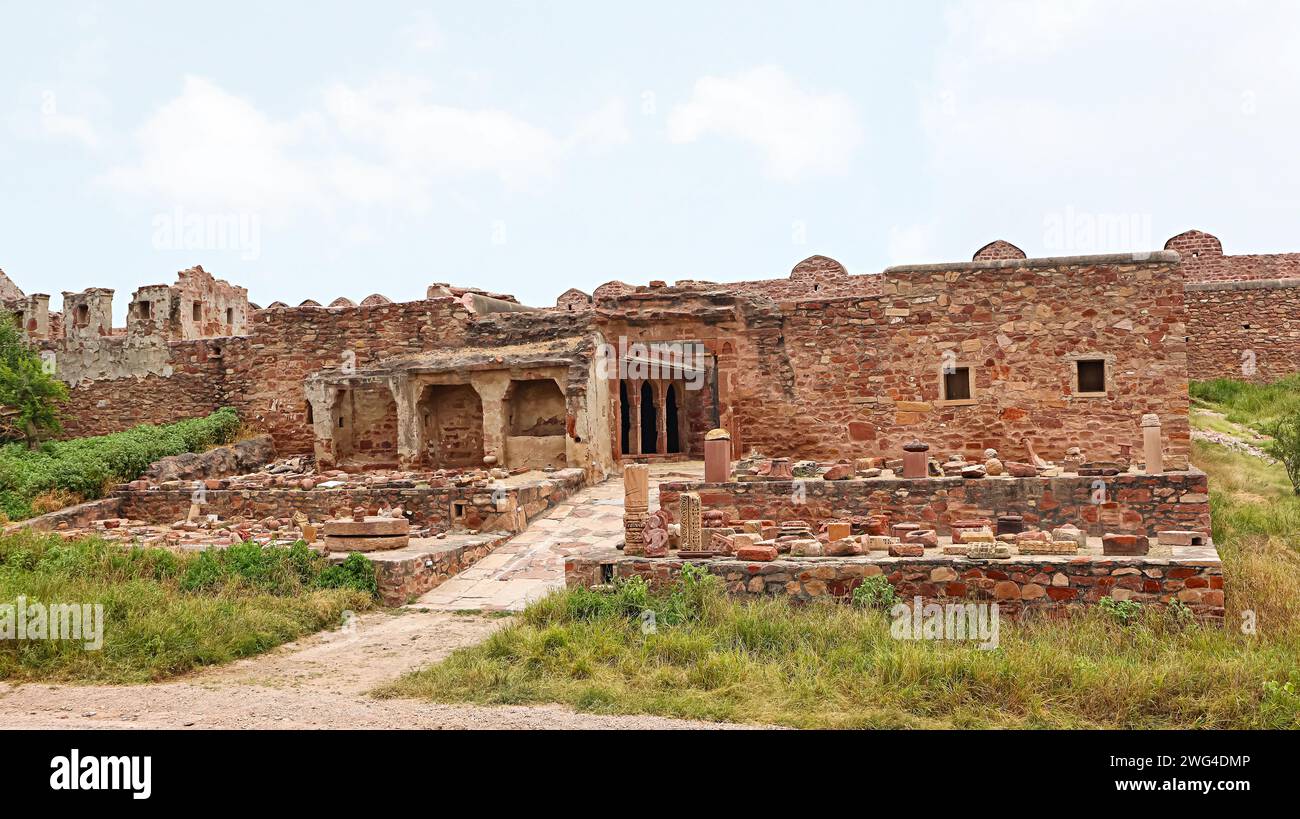 Ruine Festung von Nagaur Central Fort, Rajasthan, Indien. Stockfoto