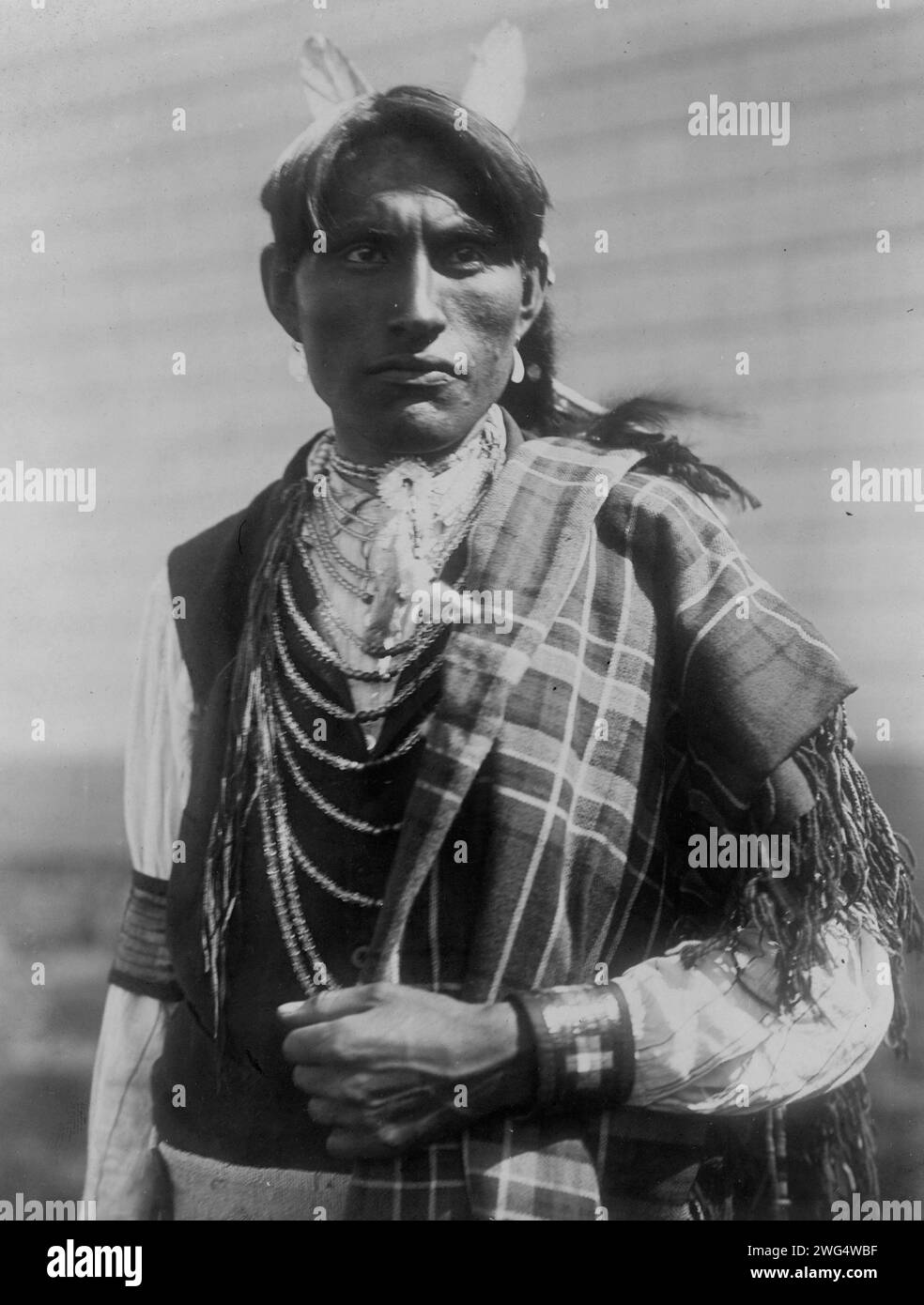 Reuben Black Boy, 1910. Reuben Black Boy, halblanges Porträt, nach vorne gerichtet. Stockfoto