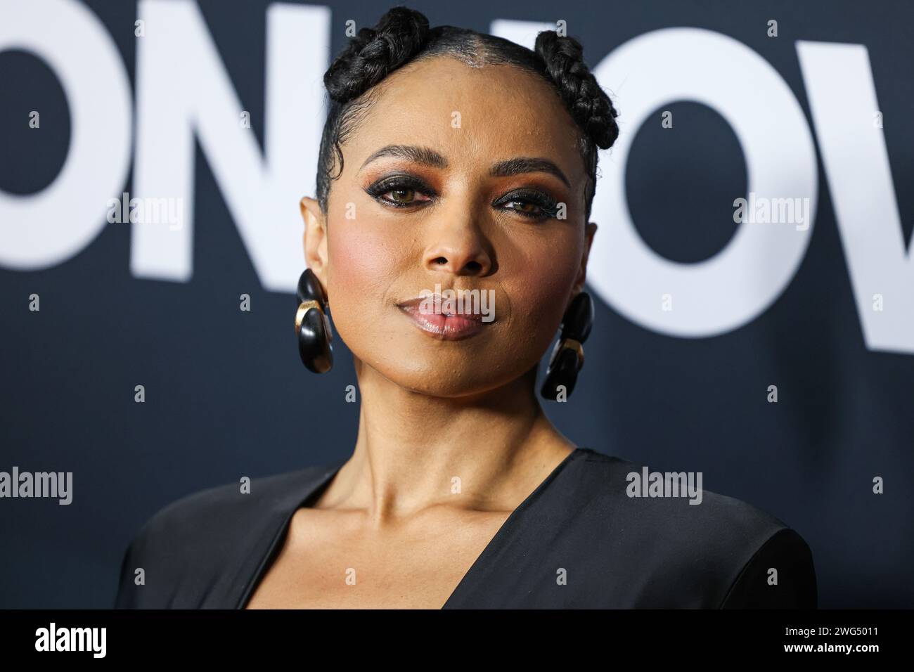 Los Angeles, Usa. Februar 2024. LOS ANGELES, KALIFORNIEN, USA – 2. FEBRUAR: Kat Graham kommt 2024 bei der MusiCares Person of the Year zu Ehren von Jon Bon Jovi im Los Angeles Convention Center am 2. Februar 2024 in Los Angeles, Kalifornien, USA. (Foto: Xavier Collin/Image Press Agency) Credit: Image Press Agency/Alamy Live News Stockfoto