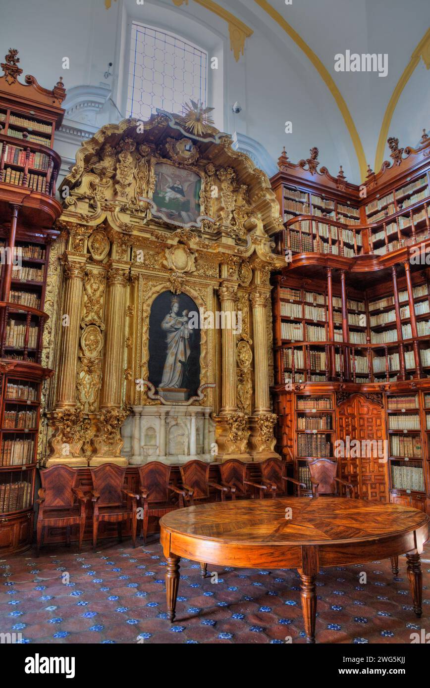 Palafoxiana Library, 1646, erste Bibliothek Lateinamerikas, UNESCO-Weltkulturerbe, Historisches Zentrum, Puebla, Puebla State, Mexiko Stockfoto