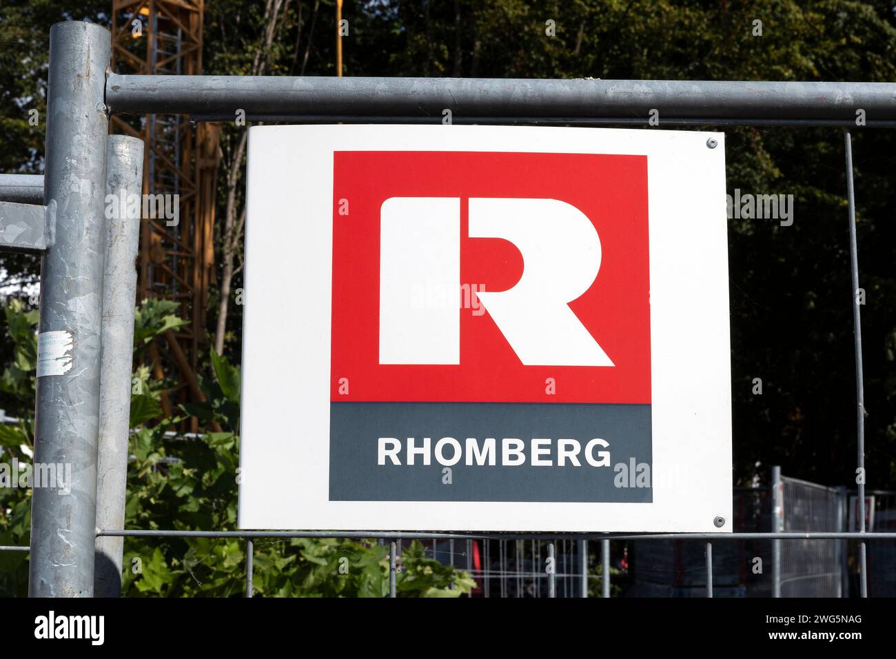 Rhomberg Bau, Logo, Vorarlberg, Österreich Stockfoto