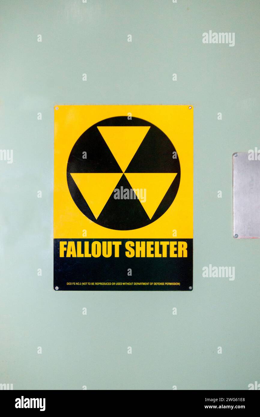 MOD Hack Green Secret Bunker cheshire, benutzt in einem nuklearen Schutzraum des Kalten Krieges, Kommandoposten jetzt ein Museum Stockfoto