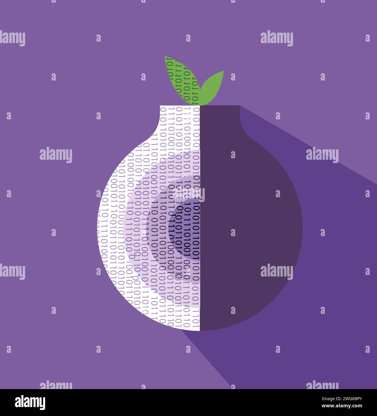 Onion tor tiefe Web-Website-Browser-Illustration Stock Vektor