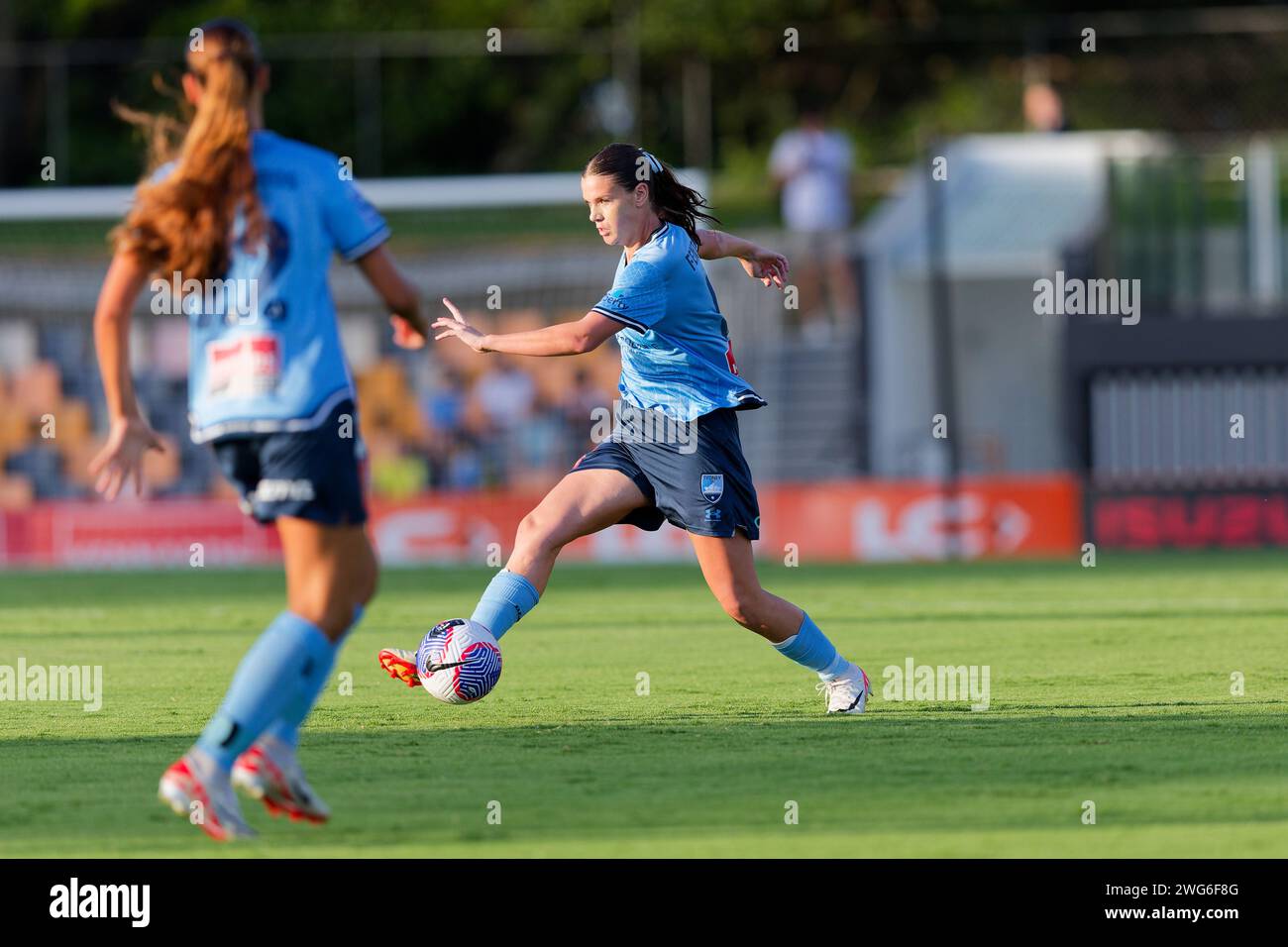 Sydney, Australien. Februar 2024. Kirsty Fenton von Sydney FC kontrolliert den Ball während des A-League Women Rd15-Spiels zwischen Sydney FC und Perth Glory am 3. Februar 2024 in Sydney, Australien Credit: IOIO IMAGES/Alamy Live News Stockfoto