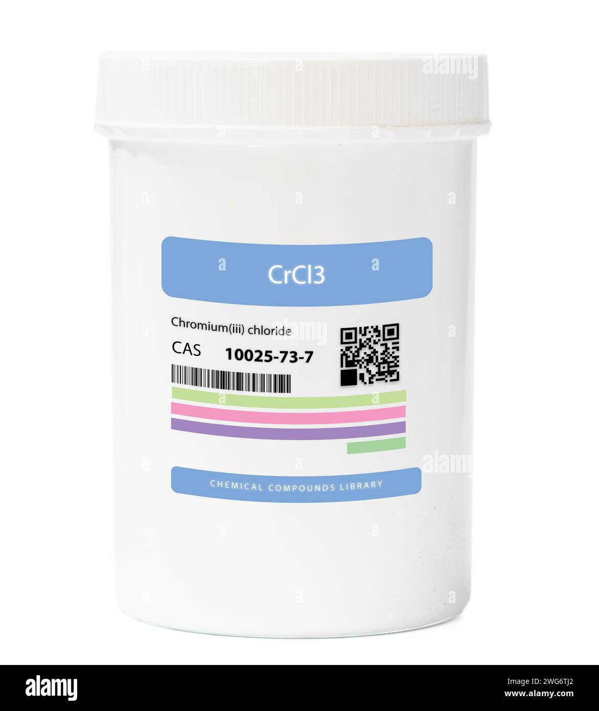 CrCl3 - Chrom(III)-chlorid. Chemische Verbindung. CAS-Nummer 10025-73-7 Stockfoto