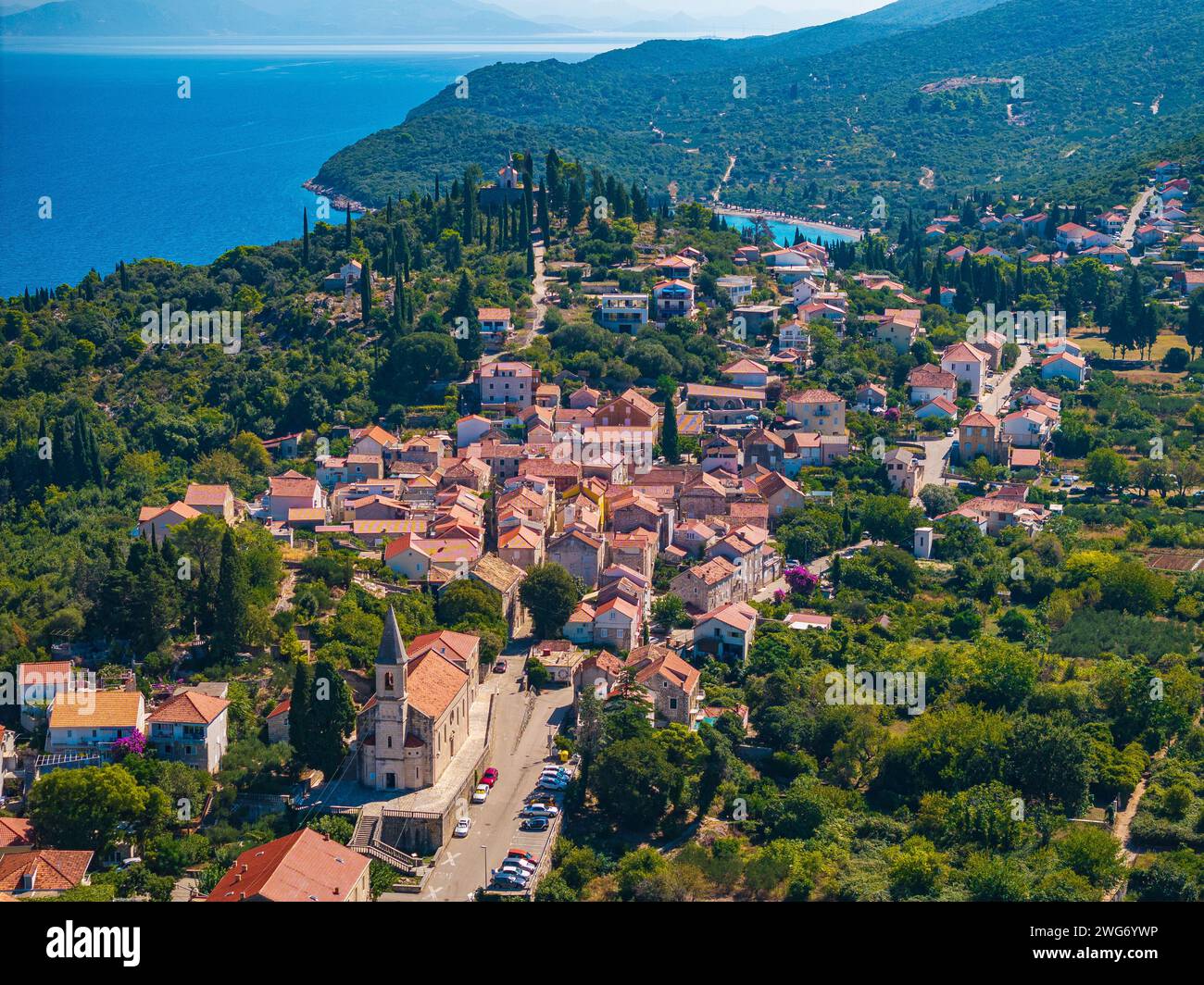 Trpanj, Pelješac, Kroatien Stockfoto