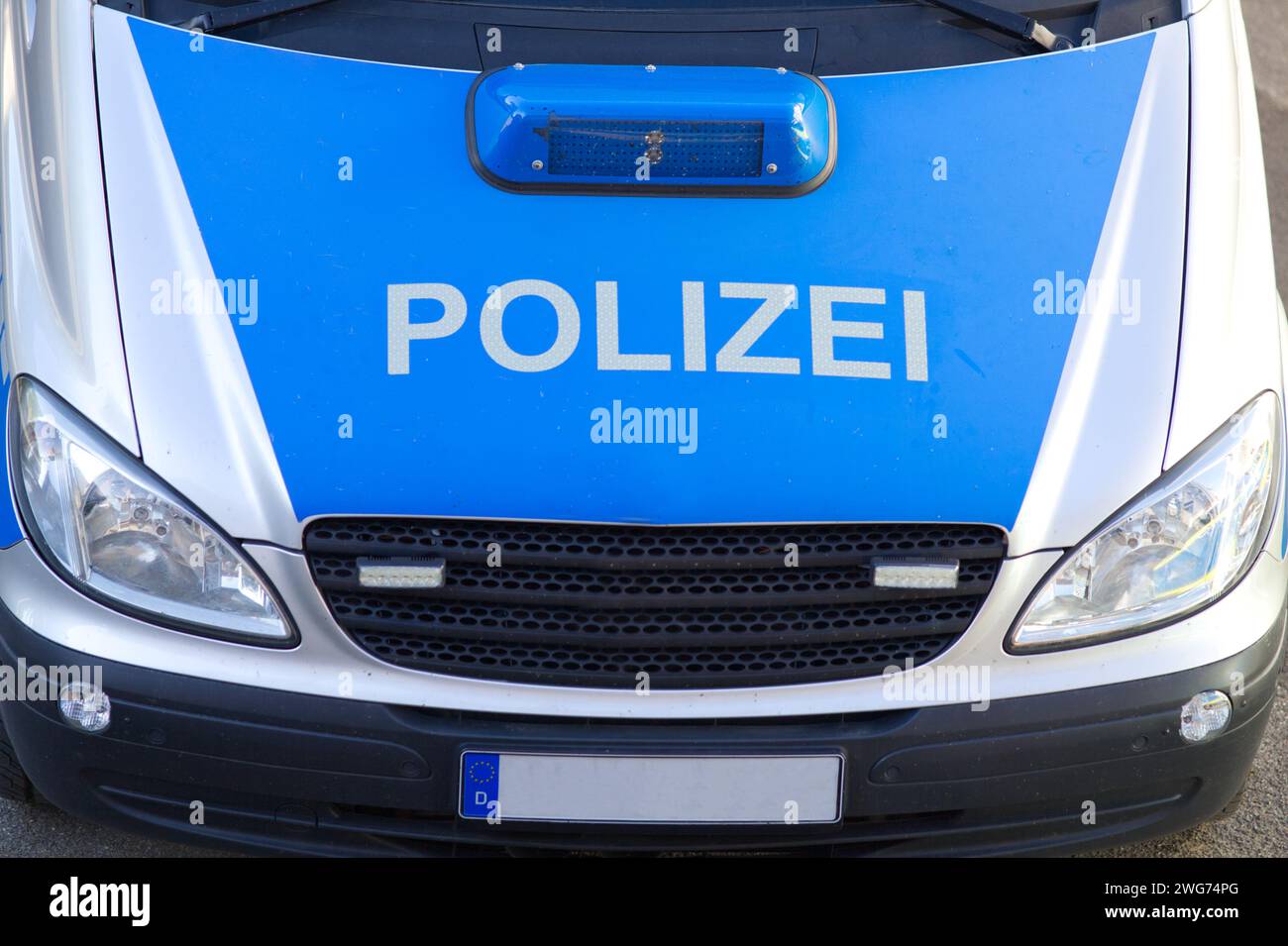 deutsche Polizei Auto Textübersetzung: Polizei Stockfoto