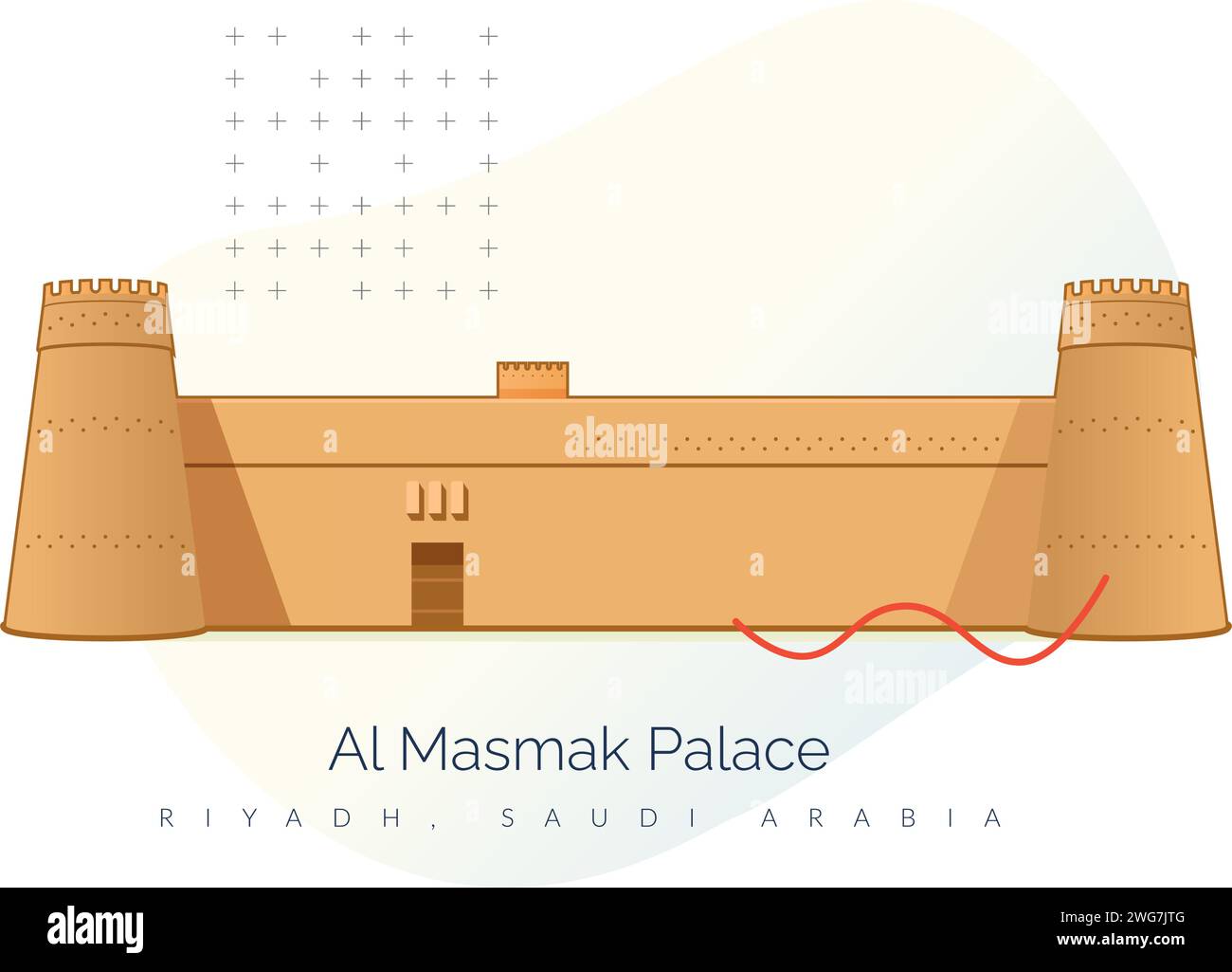 Masmak-Festung - Riad, Saudi-Arabien - Stock Illustration als EPS 10 Datei Stock Vektor Masmak-Festung - Riad, Saudi-Arabien - Stock Illustration als EPS 10 Datei Stock Vektor