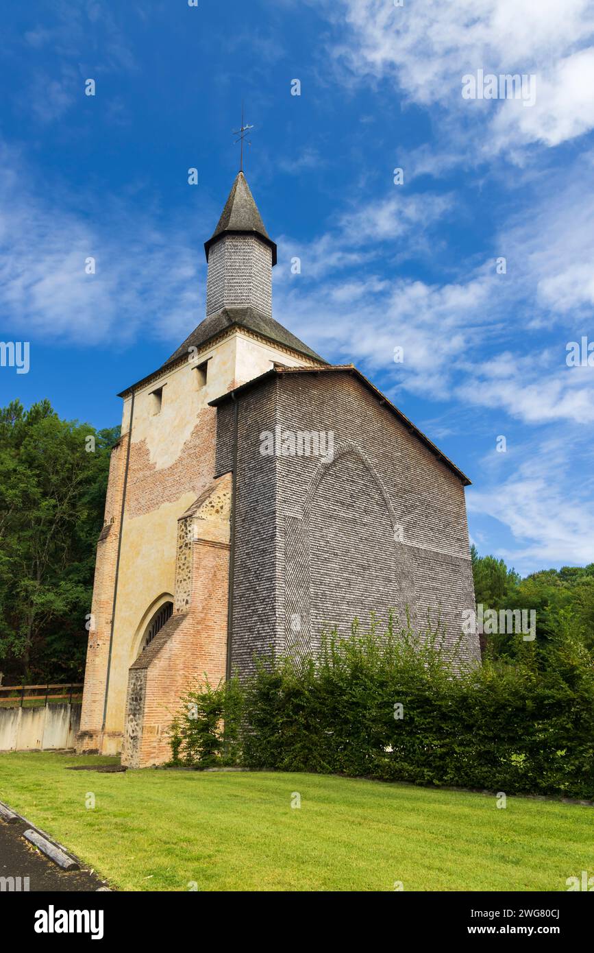 Clocher Porche de Mimizan, UNESCO-Stätte, Jakobsweg, neue Aquitanien, Frankreich Stockfoto