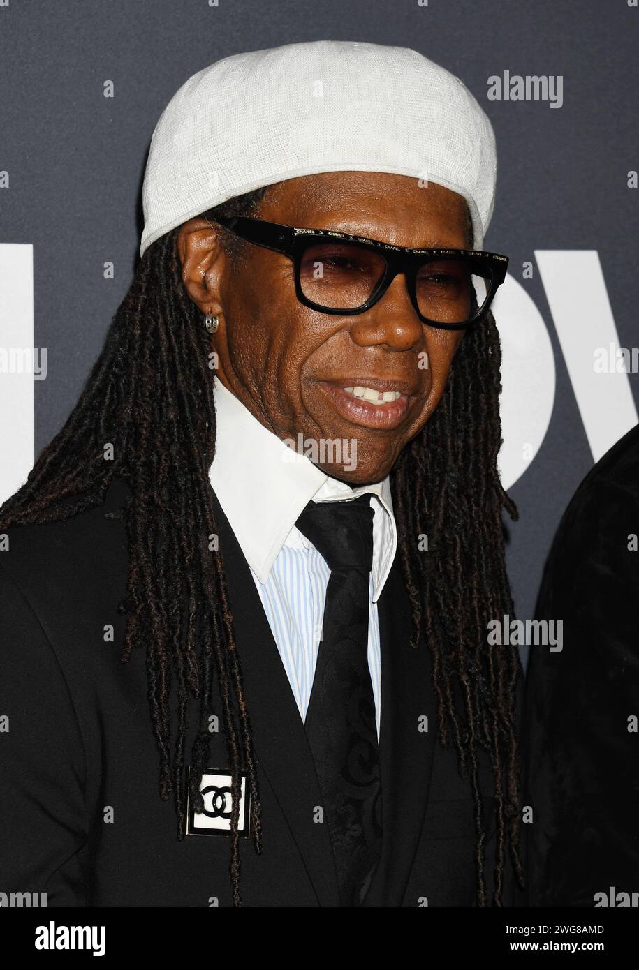 LOS ANGELES, KALIFORNIEN - 2. FEBRUAR: Nile Rodgers nimmt 2024 an der MusiCares Person of the Year Teil, die Jon Bon Jovi während der 66. GRAMMY Awards ehrt Stockfoto