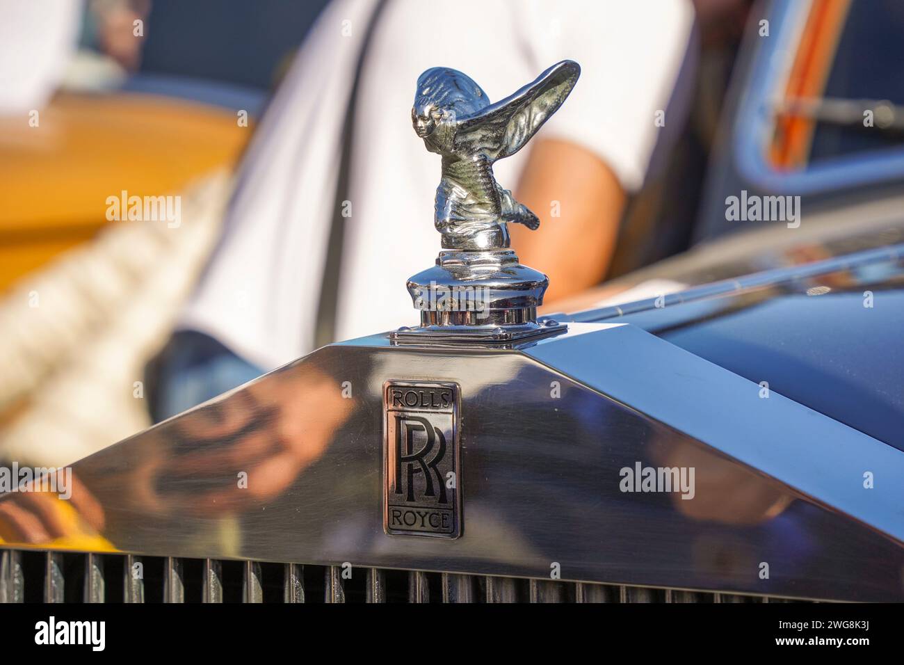 Maskottchen eines Rolls Royce, die Skulptur des Geistes der Ekstase. Stockfoto