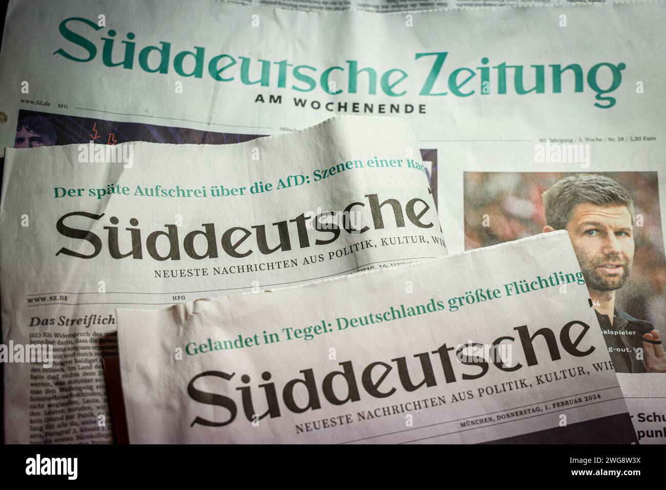 Süddeutsche Zeitung. 03.02.2024 *** Süddeutsche Zeitung 03 02 2024 Stockfoto