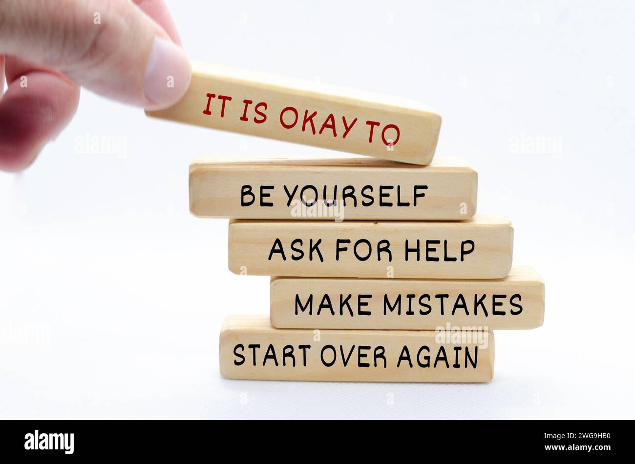 Motivierender Text darüber ist okay. Motivierendes und inspirierendes Konzept. Stockfoto