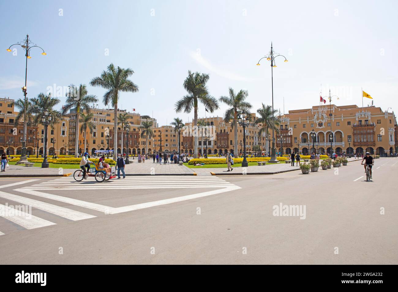 Plaza Major oder Plaza de Armas, Lima, Peru Stockfoto