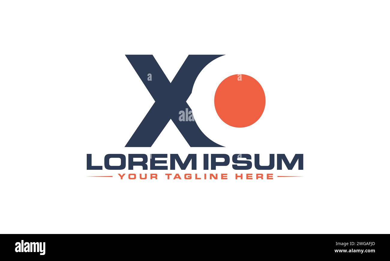 Design mit XO-Letter-Logo. Einzigartiges und professionelles XO OX-Logo-Design. Stock Vektor
