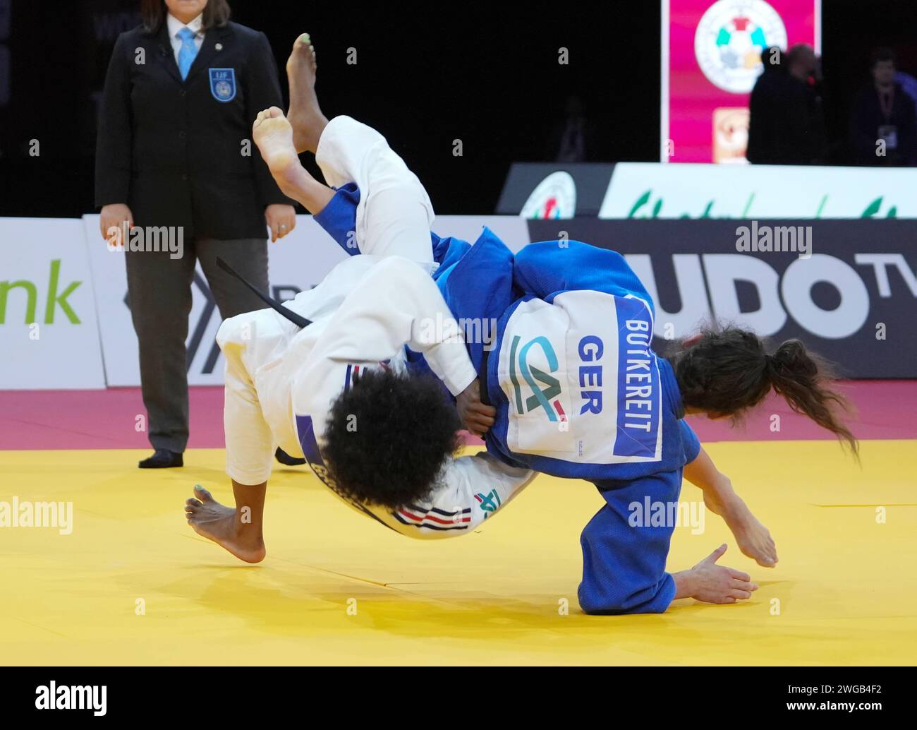Paris, Frankreich. Februar 2024. Miriam Butkereit (Deutschland) gegen