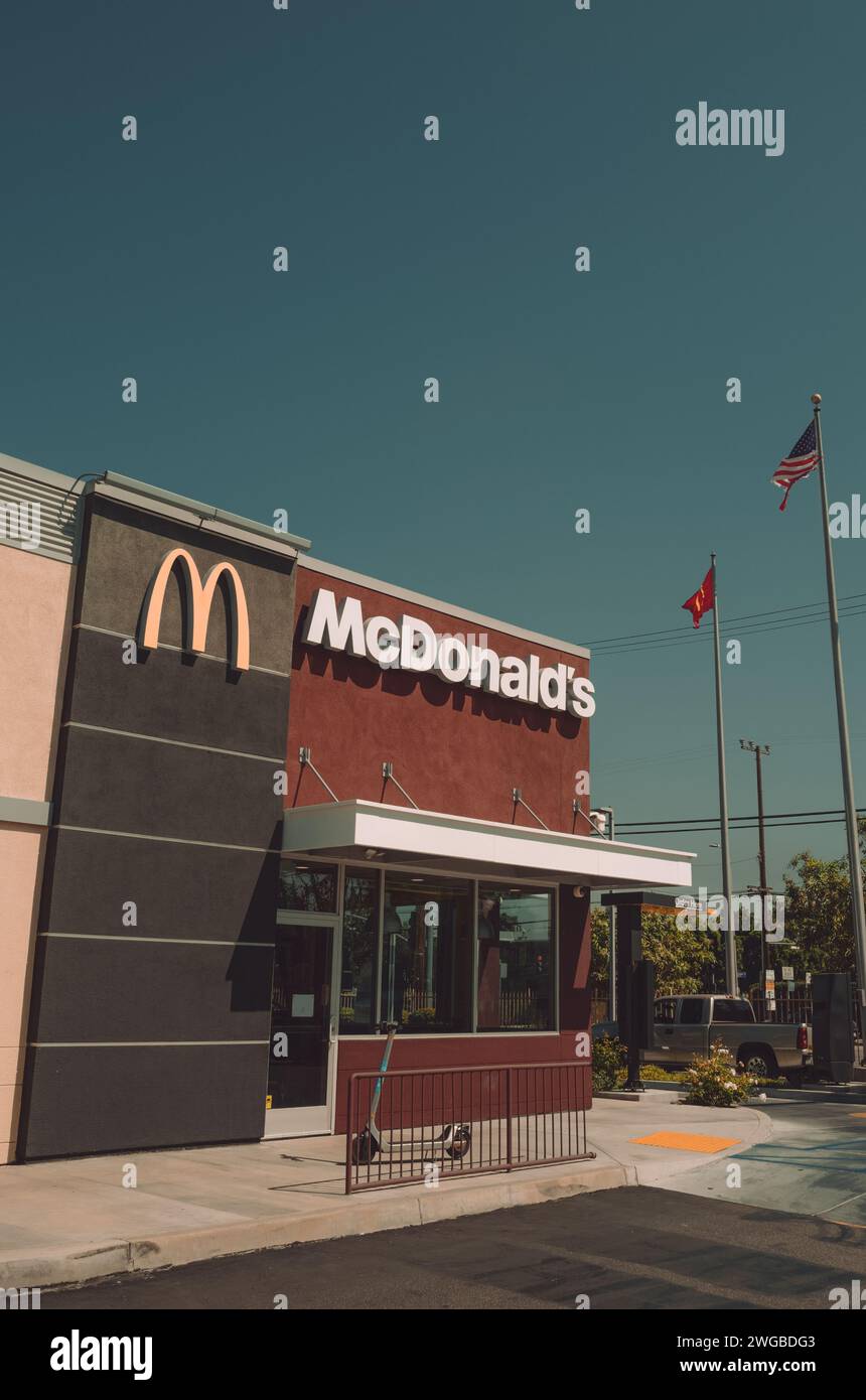 McDonald's Fast-Food-Restaurant in Los Angeles, Kalifornien Stockfoto