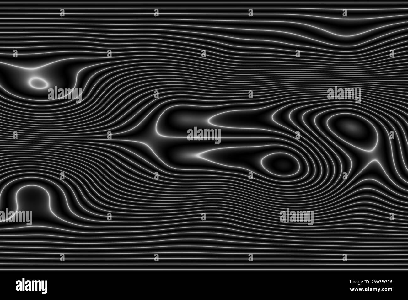 Turbulente Wellenlinien, abstraktes Muster von Wirbellinien Stockfoto