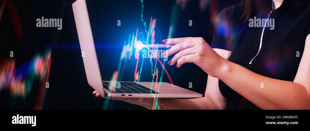 Wirtschaftliche Trends Hintergrund für Geschäftsidee und Design aller Kunstwerke. Abstrakte Finanzierung Stockfoto
