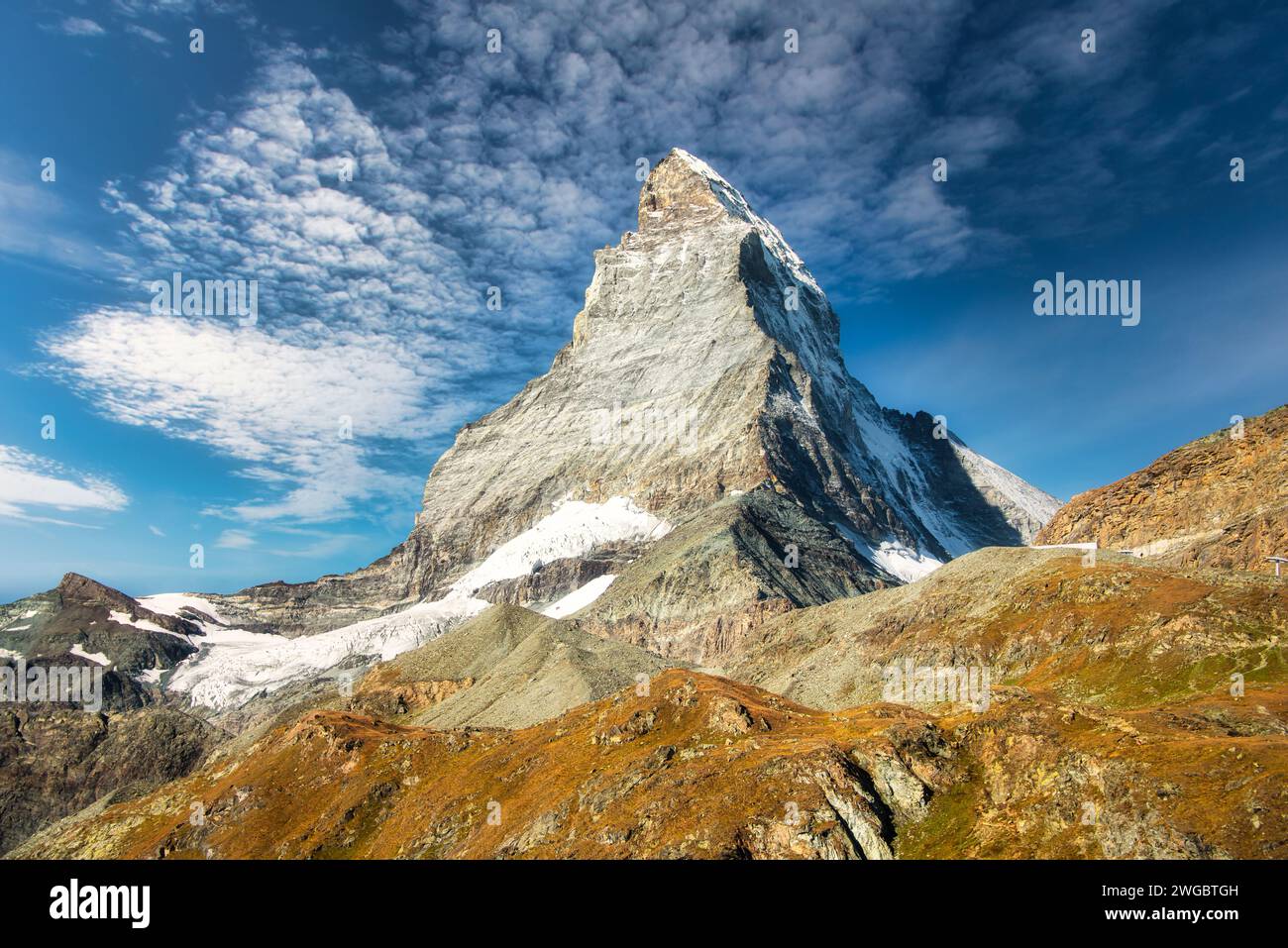 Matterhorngipfel in den Schweizer Alpen, Schweiz Stockfoto