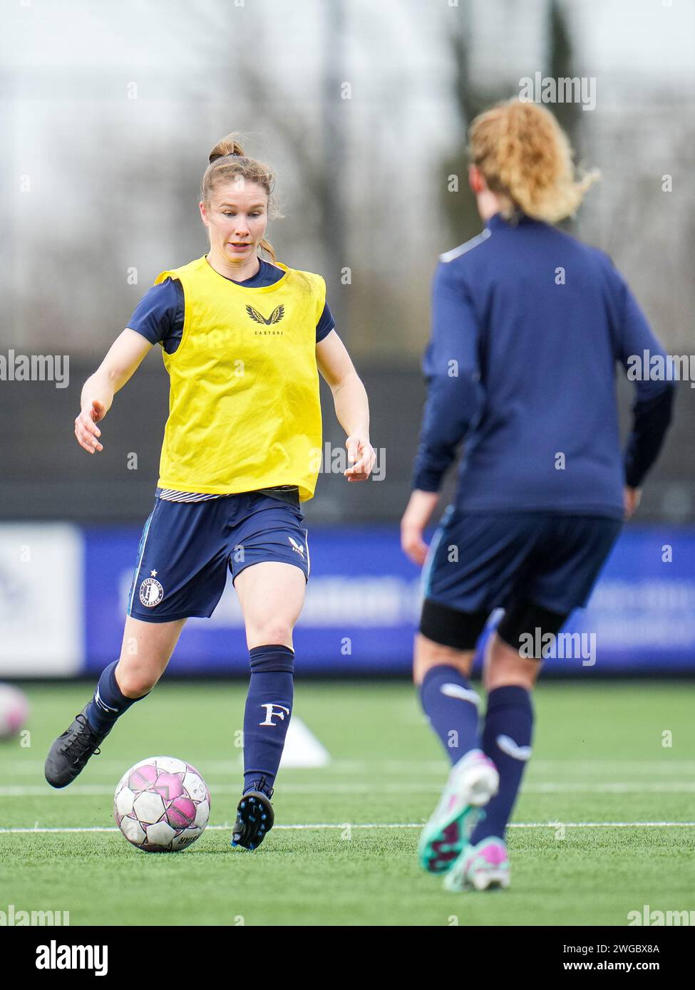 Wijdewormer - Sisca Folkertsma von Feyenoord V1 während des Spiels zwischen AZ V1 und Feyenoord V1 im AFAS Trainingskomplex am 4. Februar 2024 in Wijdewormer, Niederlande. (Box to Box Pictures/Rene Nijhuis/) Stockfoto